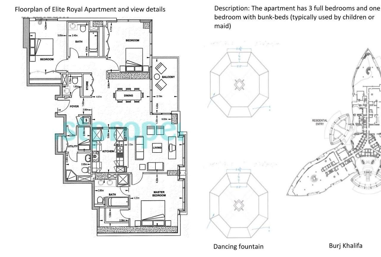 Elite Royal Apartment - Full Burj Khalifa & Fountain View - Crystal Dubai Exterior foto